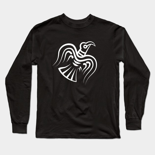 Ragnar Viking Raven Design Long Sleeve T-Shirt by Time Nomads